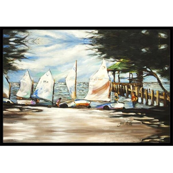 Carolines Treasures JMK1077MAT Sailing Lessons Sailboats Indoor & Outdoor Mat; 18 x 27 in. JMK1077MAT - main